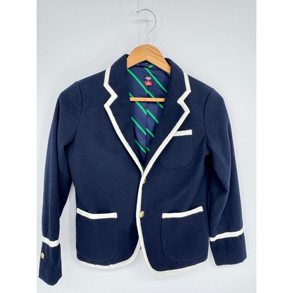 Rowing Blazers x Target Navy Wool Blend Blazer Kids Size M(8) Preppy Dressy